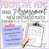 Grade 7 Perspective Views NEW Ontario Math Unit Assessment : E1.2