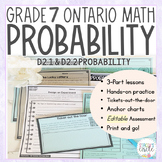 Grade 7 Probability NEW Ontario Math