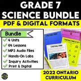 Grade 7 Science Bundle Ontario Curriculum