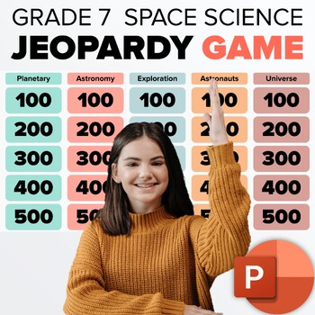Preview of Grade 7 Space Science JEOPARDY Game - PowerPoint
