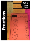 Grade 7, Unit 9: Fractions (Ontario Mathematics - 2005)