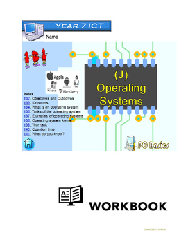 Preview of Grade 7 Year 7 ICT Computer Basics Operating Systems j ICT Workbook