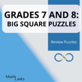 Grade 7 and 8: Big Square Puzzles