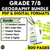 Grade 7 and 8 Geography Bundle Ontario Curriculum