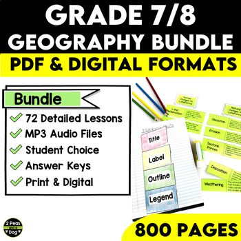 Preview of Grade 7 and 8 Geography Bundle Ontario Curriculum