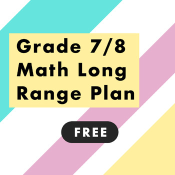 Preview of Grade 7 and 8 NEW Ontario Math Long Range Plan (LRP) FREEBIE