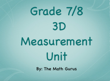 Preview of Grade 7/8 3D Measurement Unit