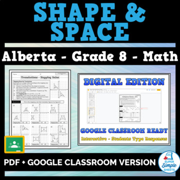Preview of Grade 8 - Alberta Math - Shape and Space - GOOGLE AND PDF