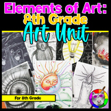 Grade 8 Art Lessons, Elements of Art Unit and Art Projects