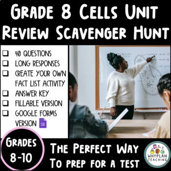 Preview of Grade 8 Internet Scavenger Hunt │ Ontario Science │ Grade 8 Cells Unit Review