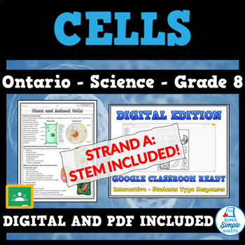 Preview of Grade 8 - Cells - Ontario Science STEM - NEW 2022 Curriculum