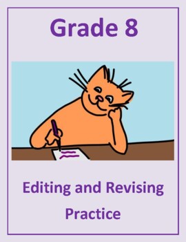 Preview of Grade 8 Common Core Language: Editing & Revising Practice FREE SAMPLE