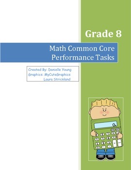 Preview of Grade 8 Common Core Math Journal Performance Tasks