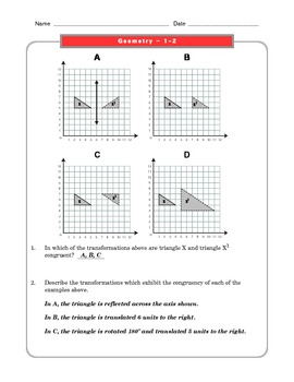 grade 8 common core math worksheets geometry 8 g 1 2 by the worksheet guy