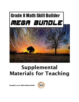 Preview of Grade 8 Common Core Math Skill Builder BUNDLE!