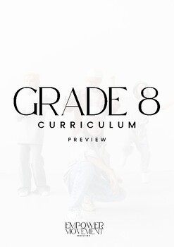 Preview of Grade 8 Dance Curriculum Package Preview