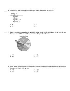 grade 8 data handling case study questions