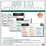 Grade 8 ELA Portfolio Checklists ~ CCSS Overview & Checklists