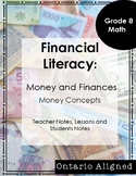 Grade 8 Financial Literacy Ontario- Money Concepts