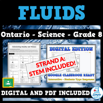 Preview of Grade 8 - Fluids - Ontario Science STEM - NEW 2022 Curriculum