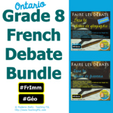 Grade 8 French Immersion Geography Debate Bundle