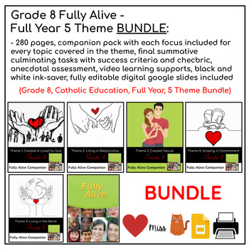 Preview of Grade 8 Full Year Fully Alive All Themes Complete BUNDLE - Ontario