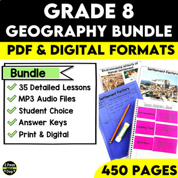 Preview of Grade 8 Geography Bundle Ontario Curriculum