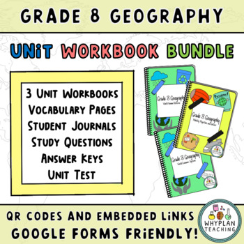 Preview of Grade 8 Geography Workbook Unit Bundle - Ontario Curriculum