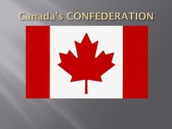 Preview of Grade 8 History: Canada's Confederation Powerpoint