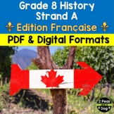 Grade 8 History Strand A Ontario Curriculum FRENCH