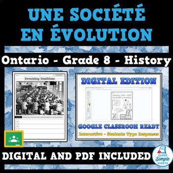 Preview of Grade 8 History - Ontario - A Changing Society - FRENCH VERSION