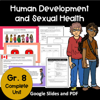 Preview of Grade 8 Human Development and Sexual Health- Full Unit (2019 Ontario Curriculum)