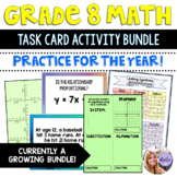 Grade 8 Math Activities: Task Cards, Puzzles, Games Growin