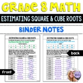 Grade 8 Math - Estimating Square and Cube Roots Binder Not