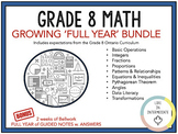 Grade 8 Math - Full Year: Growing Bundle (New Ontario Math