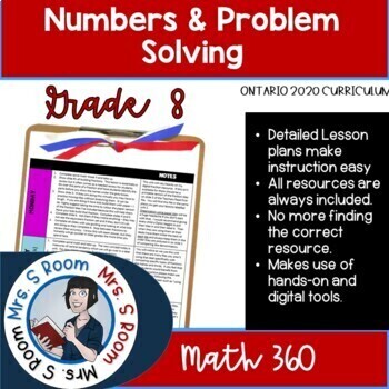 Preview of Grade 8 Math Numbers & Problem Solving Unit 1 (New2020 Ontario Math Curriculum)