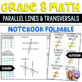 Grade 8 Math - Parallel Lines and Transversals Foldable fo