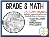 Grade 8 Math: Spatial BUNDLE (Transformation, Angles, Area