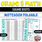 Grade 8 Math - Square Roots of Perfect Squares Foldable fo