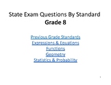 Grade 8 NYS Math Exam Questions By Standards