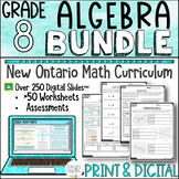 Grade 8 Ontario Math Algebra Bundle Patterning Equations a