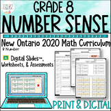 Grade 8 Ontario Math Number Sense Digital Slides & Worksheets