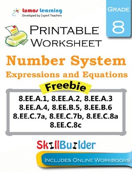 Preview of Grade 8 Number System, Expressions and Equations Freebie