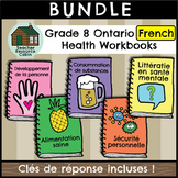 Grade 8 Ontario FRENCH HEALTH Workbooks