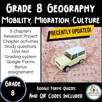 Preview of Ontario Grade 8 Geography: Investigating Mobility, Migration & Culture