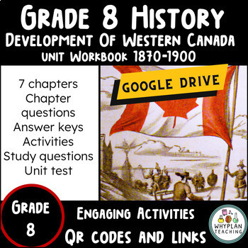 Preview of Grade 8 Ontario History Unit Workbook │ Development of Western Canada