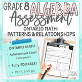 Grade 8 Ontario Math Algebra Patterns and Relationships As