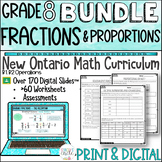Grade 8 Ontario Math Fractions and Proportional Reasoning 