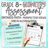 Grade 8 Ontario Math Geometry Assessment Perspective Views