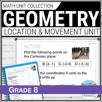 Preview of Location & Movement: Geometric Transformations on the Cartesian Plane Grade 8